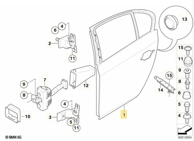 41009631832 BMW Дверь задняя правая купить в Каменское