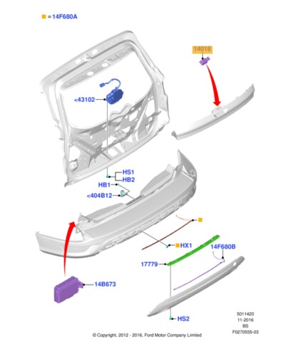 FORD 4122748 Кнопка привода замка багажника в наличии Павлоград