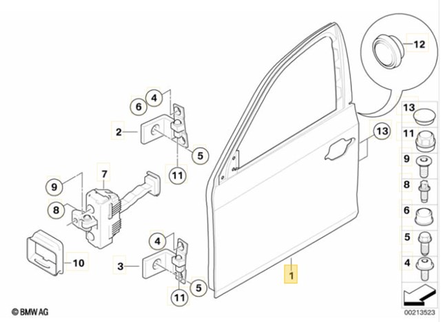 41515A2A3A5 BMW Дверь передняя левая купить в Тернополь