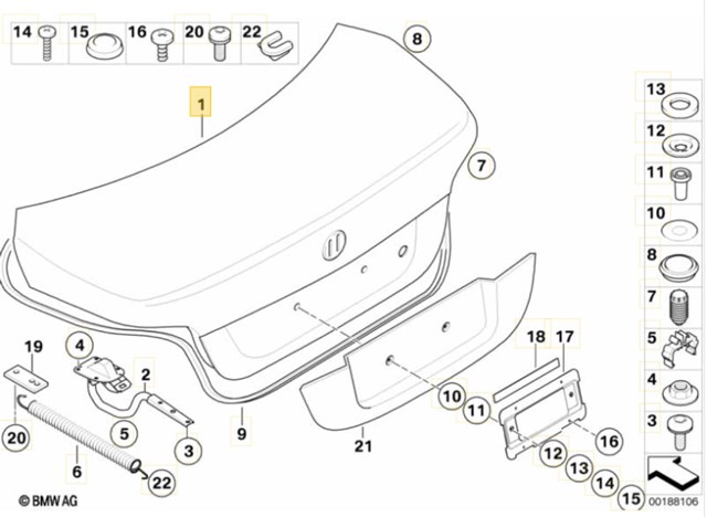 41627168761 BMW Крышка багажника купить в Винница
