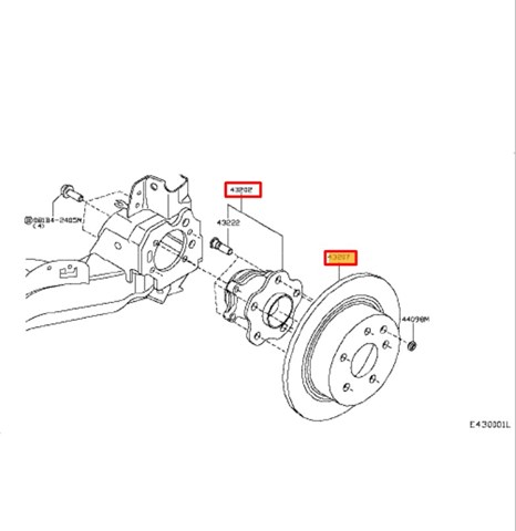NISSAN 44020CY01A Защита тормозного диска заднего правая в наличии Тернополь