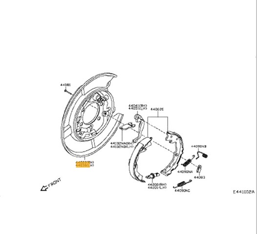 NISSAN 44030CY01A Защита тормозного диска заднего левая в наличии Николаев