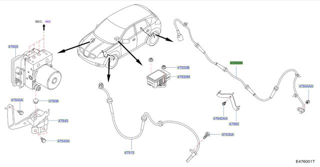 47900BR00A NISSAN Датчик АБС задний купить в Киев