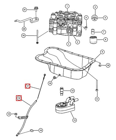 CHRYSLER 4884688AD Щуп масляный в наличии Винница