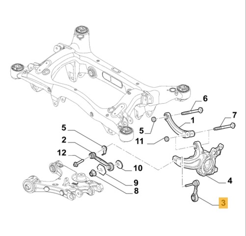 50540592 FIAT Рычаг задней подвески нижний левый купить в Винница