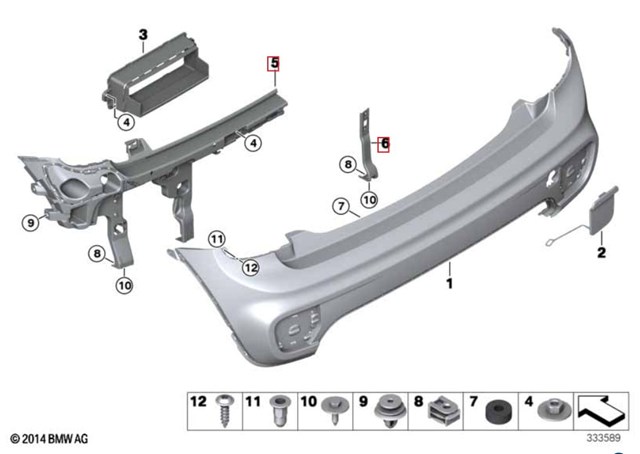 BMW 51127411146 Кронштейн бампера заднего правый в наличии Харьков