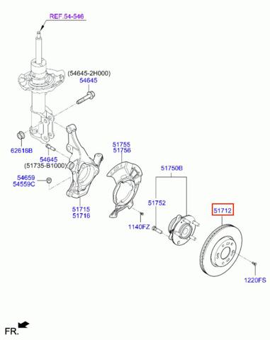 51712D7000 Передние тормозные диски купить Сумы