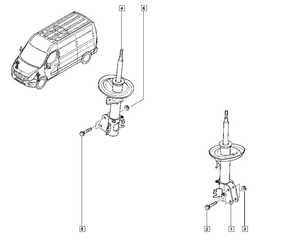 543029774R RENAULT Амортизатор передний купить в Киев