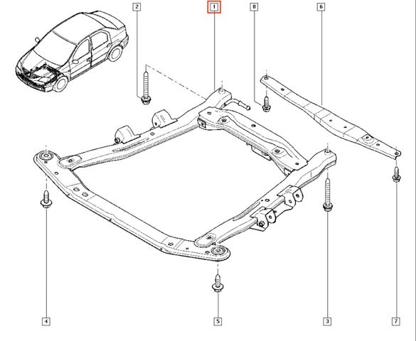 Передняя балка 544013322R RENAULT