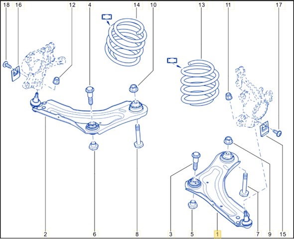 545014055R Рычаг передней подвески нижний левый купить Черкассы
