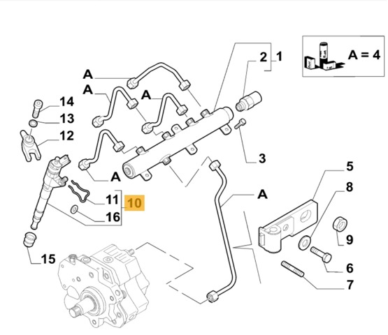 FIAT 5801594342 Форсунка впрыска топлива в наличии Днепр