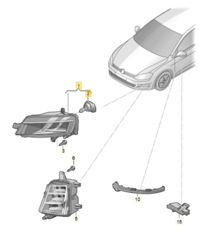 VAG 5G0941662D Фара противотуманная правая в наличии Черкассы
