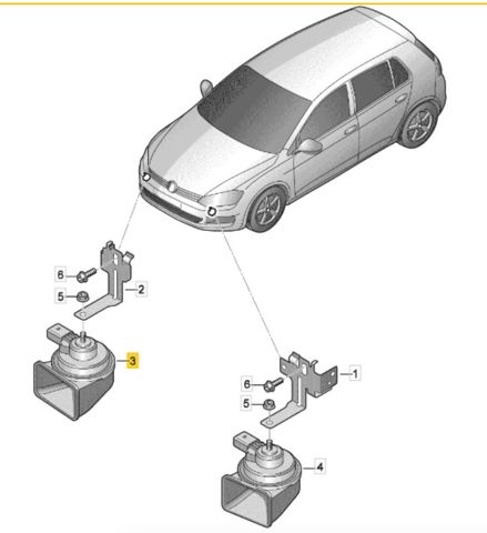 Сигнал звуковой 5Q0951221 VAG