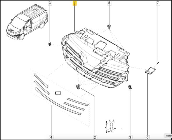 Решетка радиатора 623108673R RENAULT