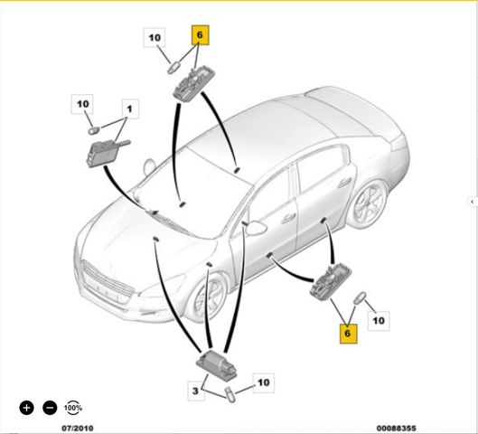 Лампа освещения багажника 6362N6 PEUGEOT