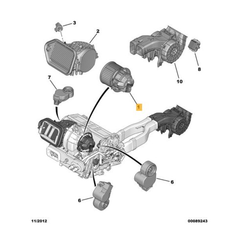 6441EW PEUGEOT Вентилятор печки купить в Ирпень