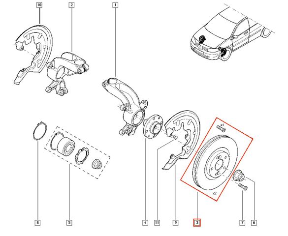 Диск тормозной передний 7701206118 RENAULT