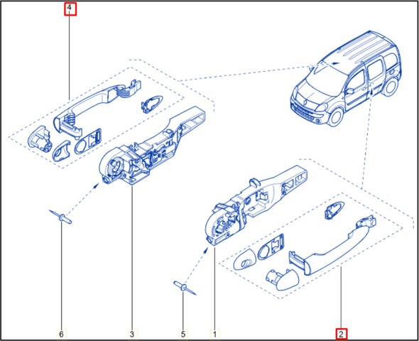 RENAULT 7701478188 Ручка двери задней (распашной) левая наружная в наличии Запорожье