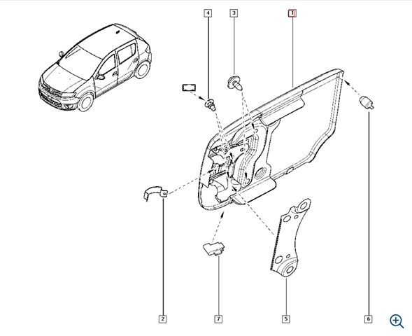 788304589R RENAULT Лючок бензобака (топливного бака) купить в Харьков