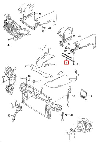 7L0805551A VAG Усилитель суппорта радиатора, нижний купить в Украина