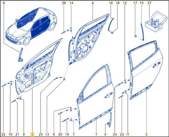 801009742R RENAULT Дверь передняя правая купить в Хмельницкий