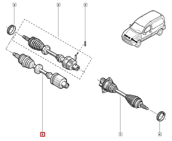 RENAULT 8200144764 Полуось (привод) передняя правая в наличии Ужгород