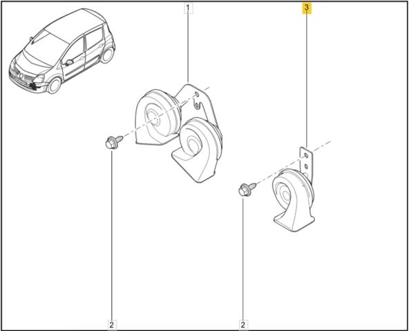 Сигнал звуковой (клаксон) 8200146198 RENAULT
