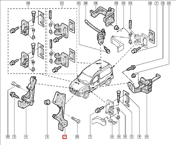 RENAULT 8200153070 Петля капота левая в наличии Павлоград