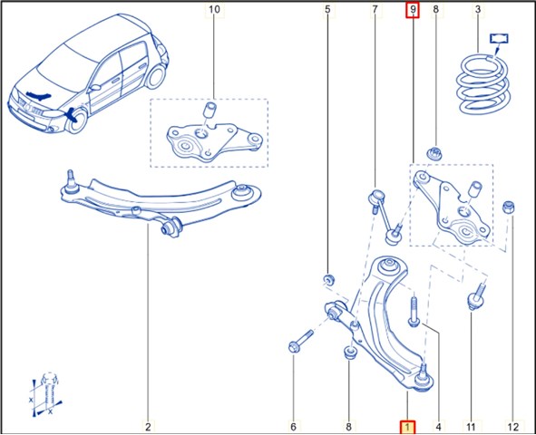 RENAULT 8200364388 Рычаг передней подвески нижний левый в наличии Кривой Рог