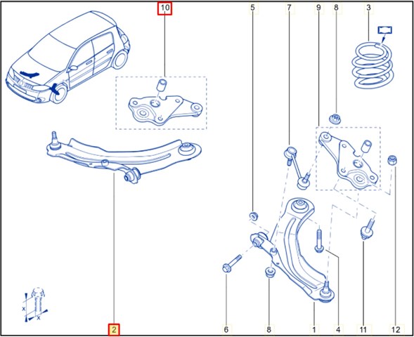 8200364391 RENAULT Нижний рычаг купить в Украина