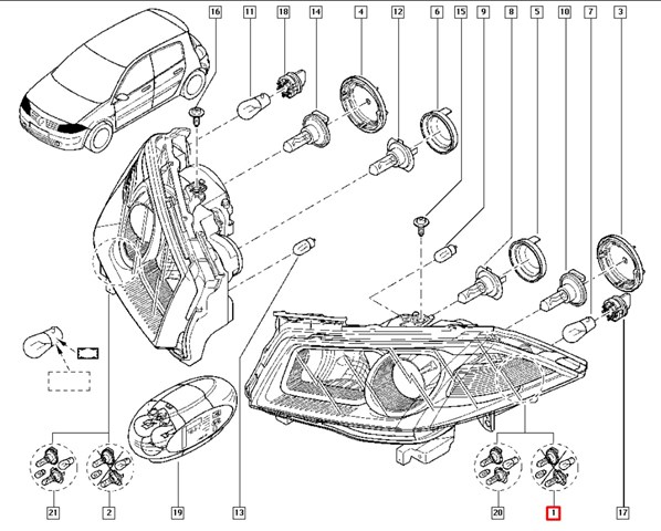 RENAULT 8200412741 Левая фара в наличии Житомир