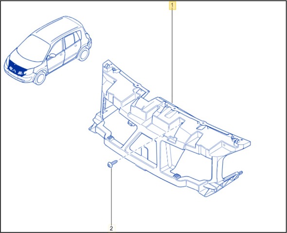 RENAULT 8200479758 Суппорт радиатора в сборе (монтажная панель крепления фар) в наличии Запорожье