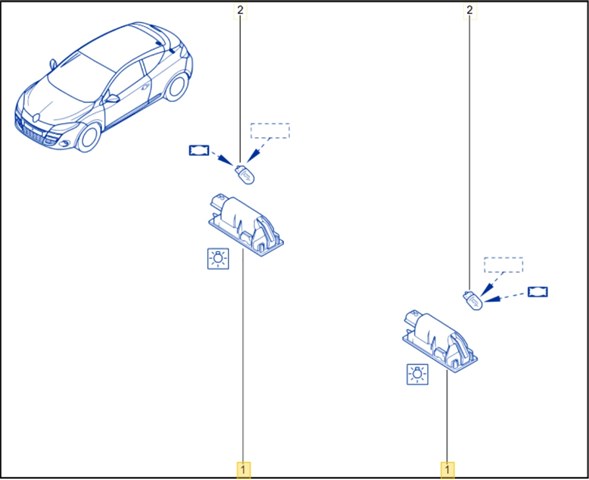 8200480127 RENAULT Фонарь подсветки заднего номерного знака купить в Ровно