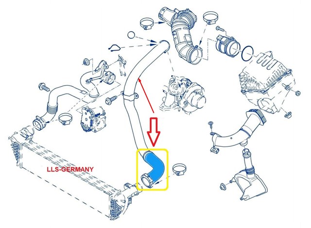 8200537135 RENAULT Шланг (патрубок) интеркуллера купить в Каменское