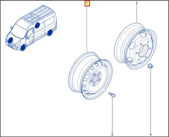 8200684598 RENAULT Диски колесные стальные (штампованные) купить в Одесса