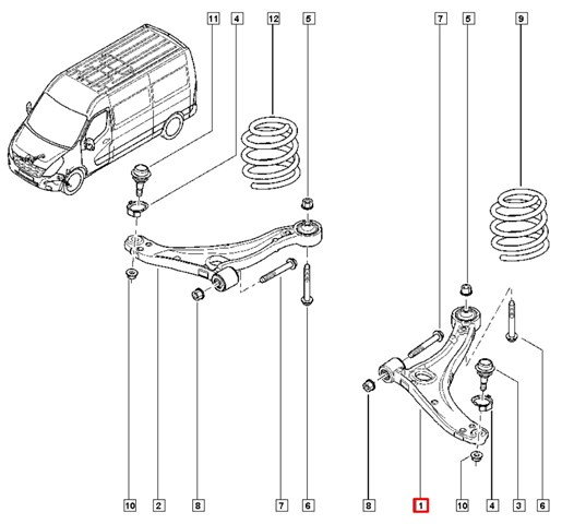 RENAULT 8200688871 Рычаг передней подвески левый в наличии Украина