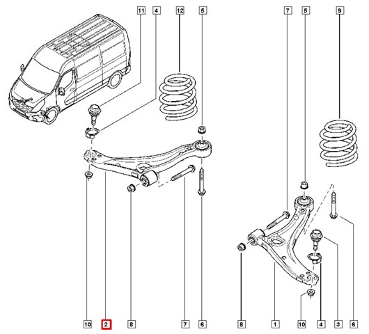 8200688875 RENAULT Нижний рычаг купить в Ужгород