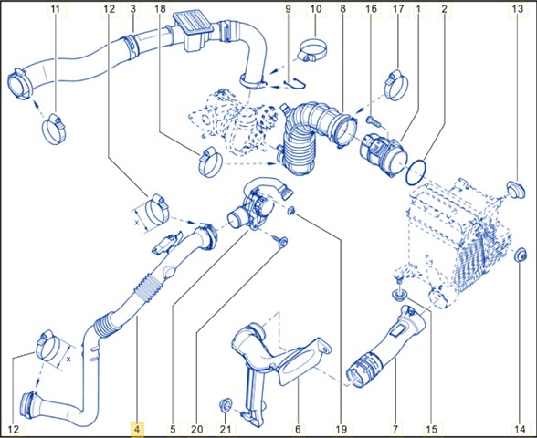 8200874705 RENAULT Патрубок интеркулера купить в Черновцы