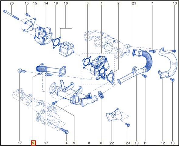RENAULT 8200889753 Шланг (патрубок) радиатор EGR, обратка в наличии Одесса