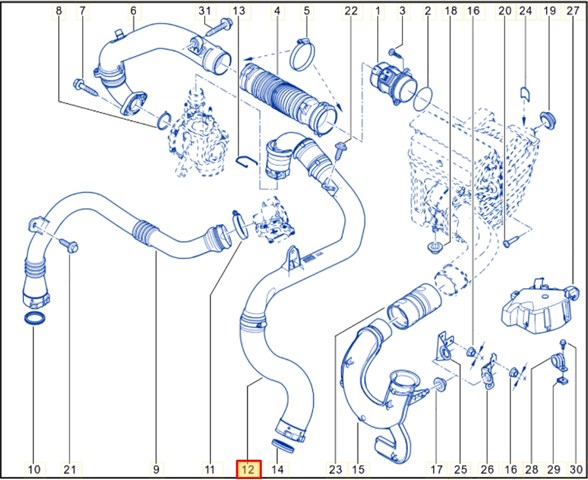 8200962920 RENAULT Шланг (патрубок) интеркуллера купить в Ужгород