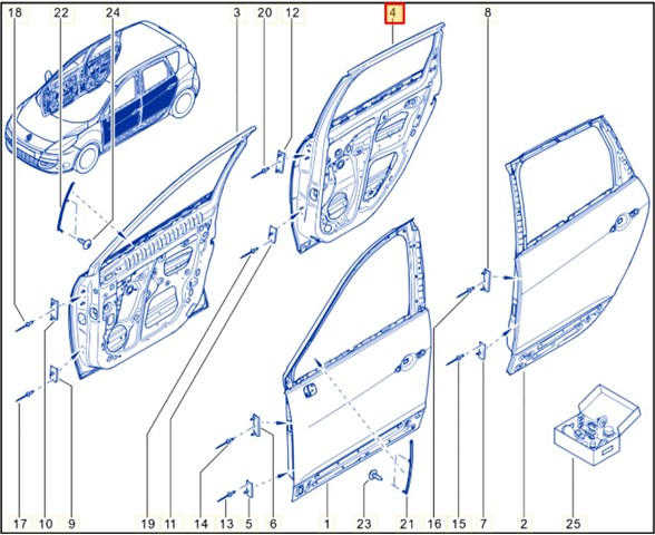 821005429R RENAULT Дверь задняя правая купить в Полтава