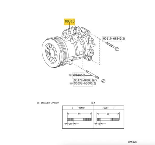 Компрессор климатической установки 883100D330 TOYOTA