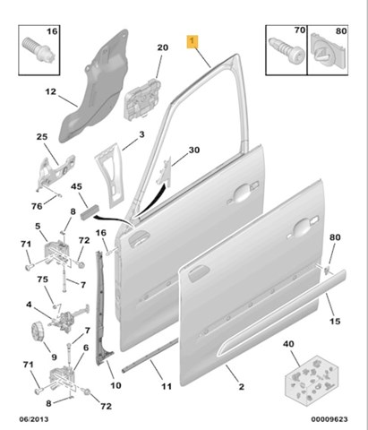 PEUGEOT 9002X7 Дверь передняя левая в наличии Чернигов