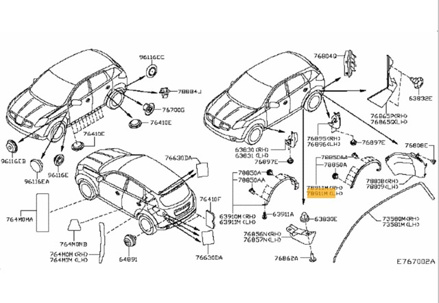NISSAN 93829BR01A Расширитель (накладка) арки заднего крыла левый в наличии Львов