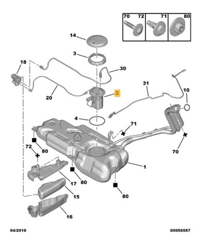 9685044880 PEUGEOT Модуль топливного насоса с датчиком уровня топлива купить в Тернополь