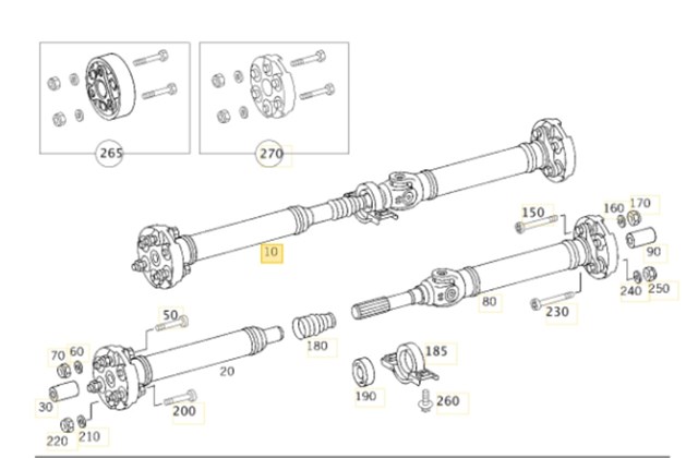 A2034105106 MERCEDES Кардан задний купить в Полтава