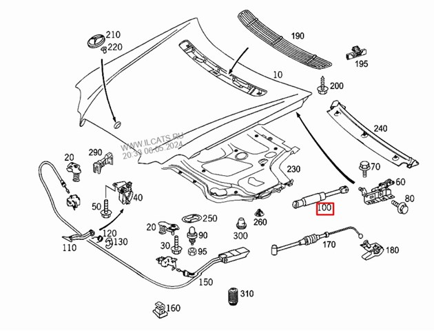 A2038800429 Амортизатор капота левый купить Павлоград