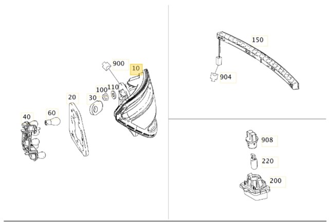 A2048202964 MERCEDES Фонарь задний левый купить в Черкассы