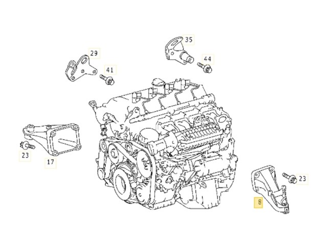 A6112230704 MERCEDES Кронштейн подушки (опоры) двигателя левой купить в Запорожье