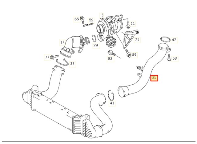A6130980107 MERCEDES Патрубок интеркулера купить в Винница